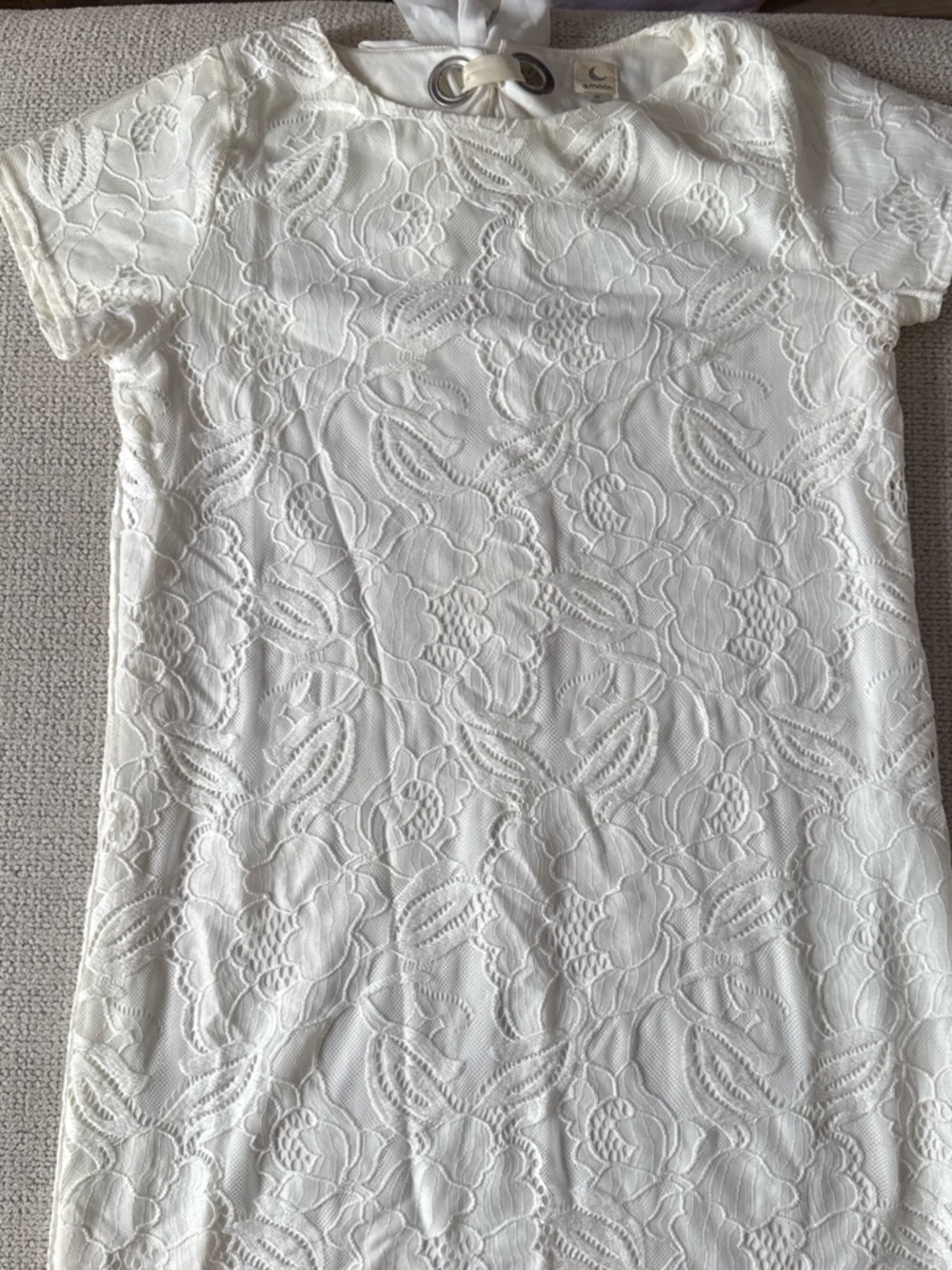 White Lace Mini Dress - Classic Floral Lace